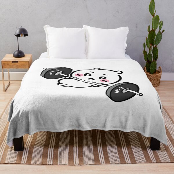 Item preview, Kawaii Bunny Weightlifting Gym Humor designed and sold by AnanamorphArter.
