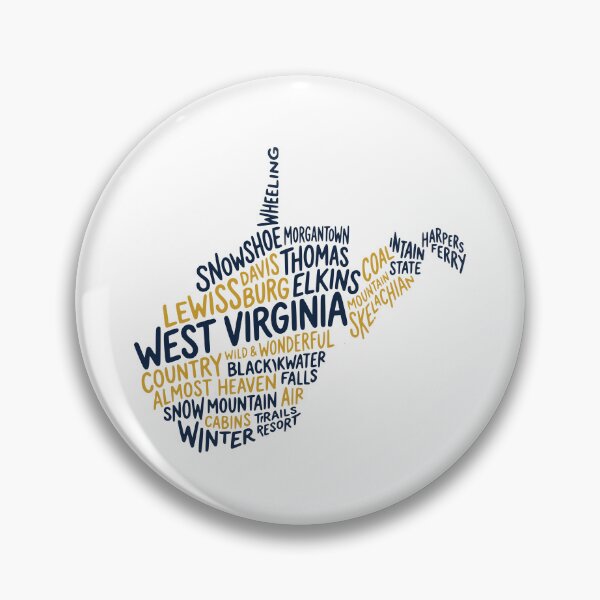 Item preview, West Virginia Typography Map State Pride designed and sold by Imaginationbeyond.