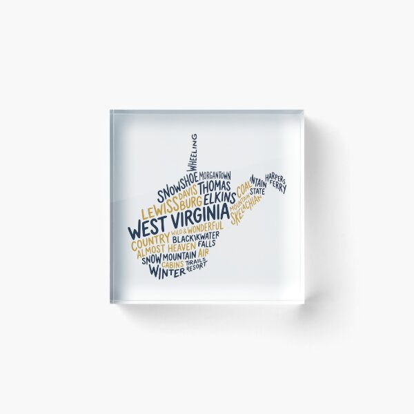 Item preview, West Virginia Typography Map State Pride designed and sold by Imaginationbeyond.