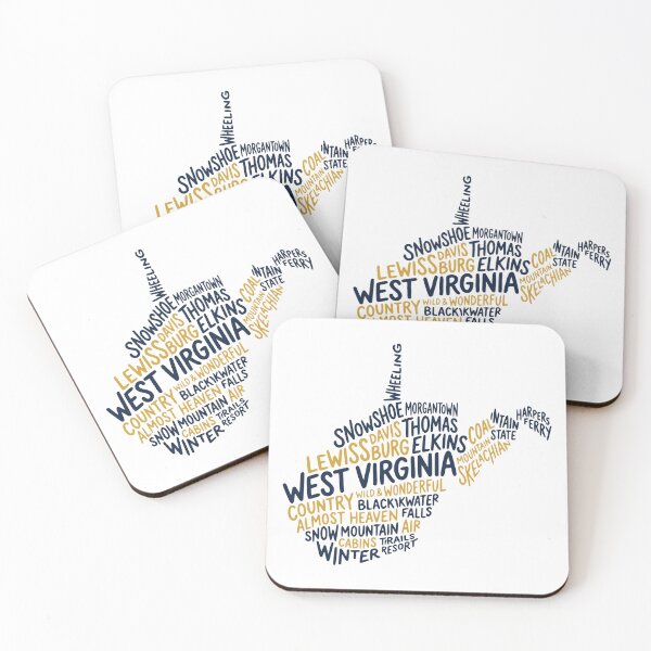 Item preview, West Virginia Typography Map State Pride designed and sold by Imaginationbeyond.