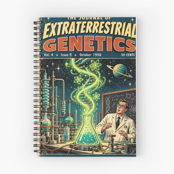 Item preview, Vintage Extraterrestrial Genetics Science Fiction Poster designed and sold by Curio Meridian.