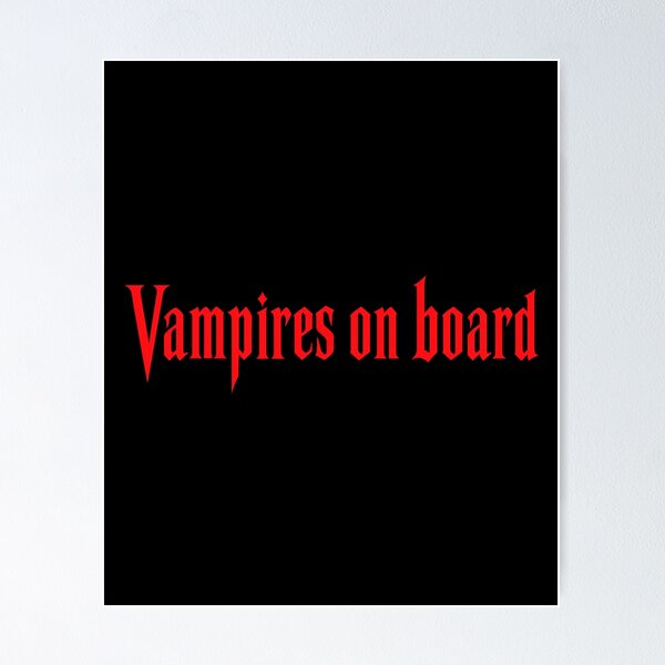 Item preview, Vampires on board Funny bumper designed and sold by SULALA-cats.