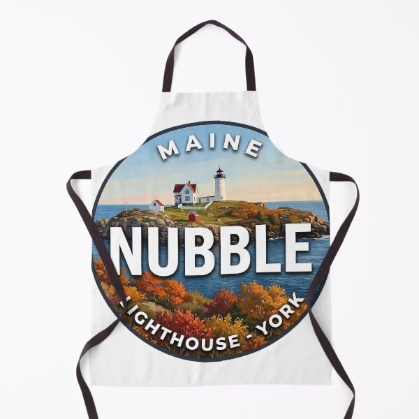 Item preview, Nubble Lighthouse Maine Autumn Shore Round Badge Sticker designed and sold by DetourDgn.
