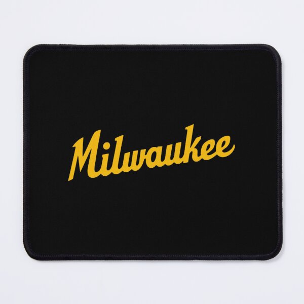 Item preview, Milwaukee Brewers Classic Script Wordmark Gold Typography Baseball Wisconsin designed and sold by Fryeal Berik.