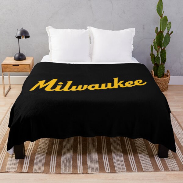 Item preview, Milwaukee Brewers Classic Script Wordmark Gold Typography Baseball Wisconsin designed and sold by Fryeal Berik.