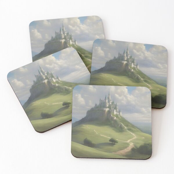 Item preview, Enchanted Castle on Hill Overlooking the Green Plains designed and sold by Fanta-sticky.