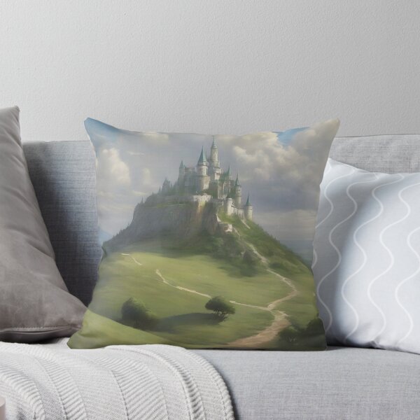 Item preview, Enchanted Castle on Hill Overlooking the Green Plains designed and sold by Fanta-sticky.