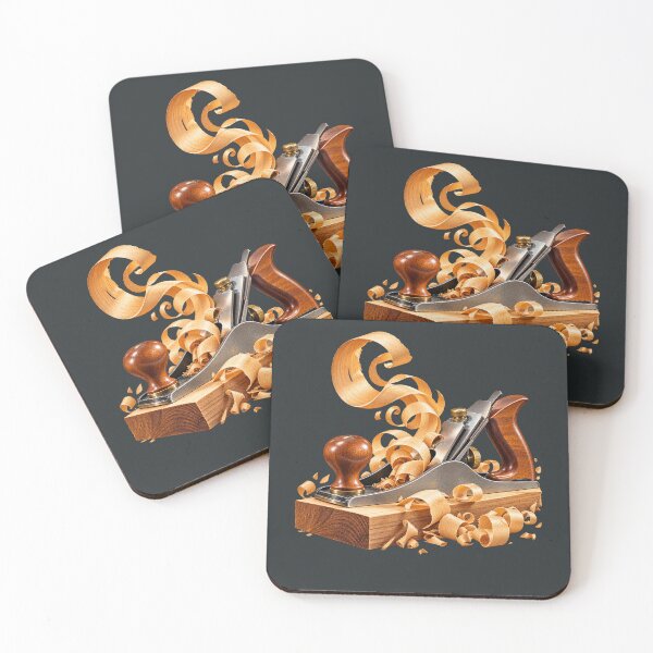 Item preview, Woodworking Hand Plane with Curling Wood Shavings designed and sold by astersgraphics.