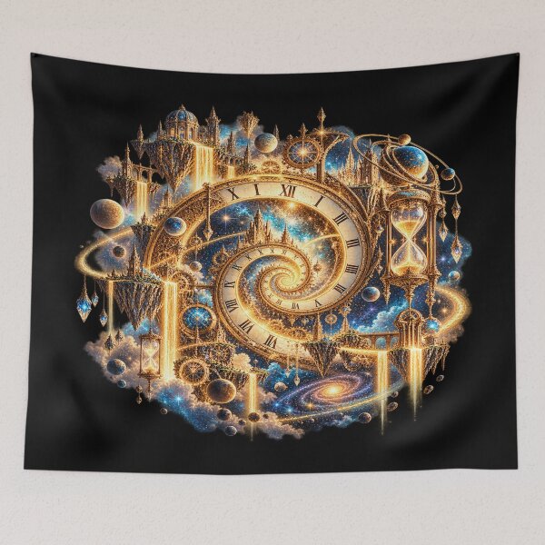 Item preview, Eternal Time Spiral – Golden Cosmic Clockwork designed and sold by TroviTutto.