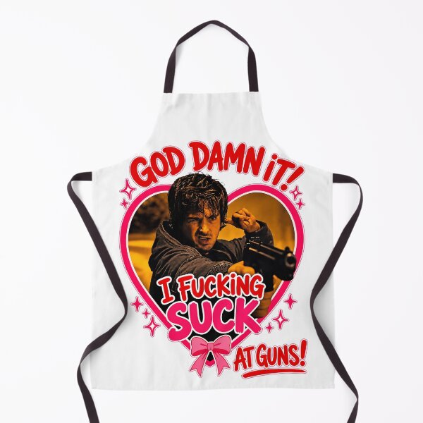 Item preview, Resident Evil Bryan "I Fucking Suck at Guns" Quote designed and sold by Miniadecal.
