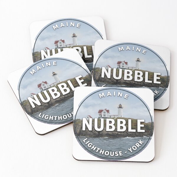 Item preview, Nubble Lighthouse Maine Foggy Morning Round Badge Sticker designed and sold by DetourDgn.