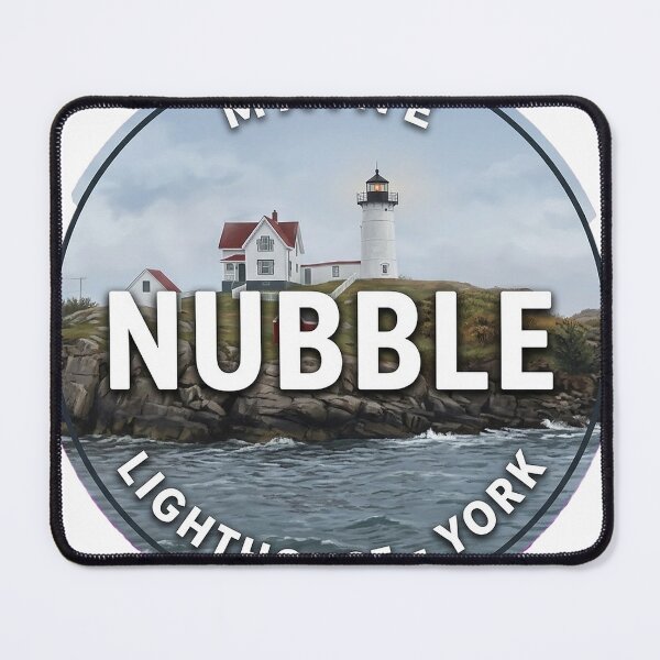 Item preview, Nubble Lighthouse Maine Foggy Morning Round Badge Sticker designed and sold by DetourDgn.