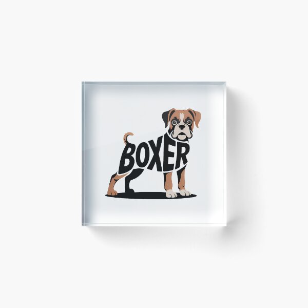 Item preview, Boxer Dog Typography Word Art Cute Puppy designed and sold by LoFizzy.