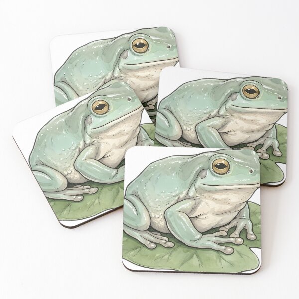 Item preview, Vintage Naturalist Whites Tree Frog on a Leaf — Antique Amphibian Art designed and sold by Catch333.