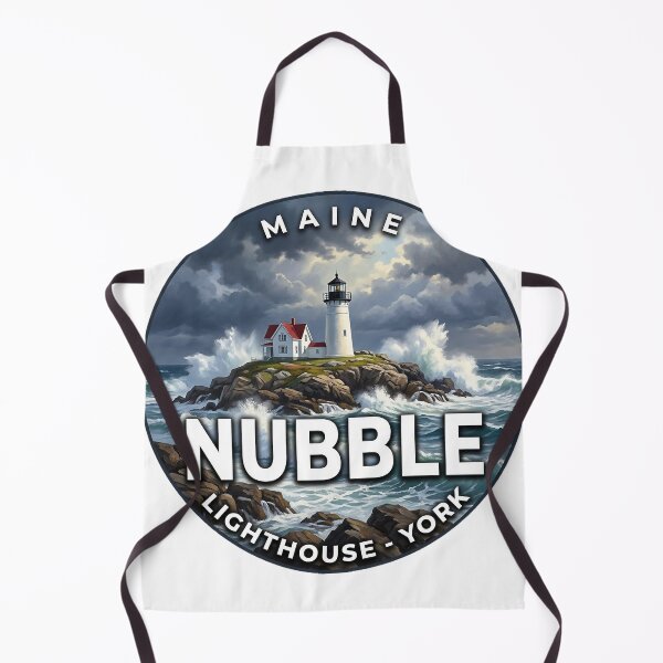 Item preview, Nubble Lighthouse Maine Storm Waves Round Badge Sticker designed and sold by DetourDgn.