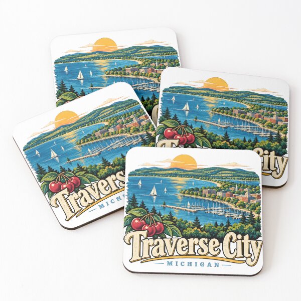 Item preview, Vintage Traverse City Michigan Travel Souvenir Landmark Gift designed and sold by MichaeIRellov.