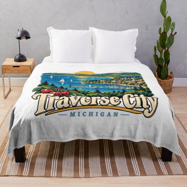 Item preview, Vintage Traverse City Michigan Travel Souvenir Landmark Gift designed and sold by MichaeIRellov.
