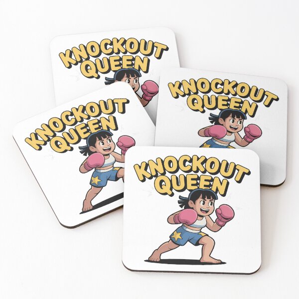 Item preview, Knockout Queen Boxing Girl Cartoon Pink Gloves designed and sold by LoFizzy.