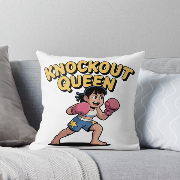 Item preview, Knockout Queen Boxing Girl Cartoon Pink Gloves designed and sold by LoFizzy.