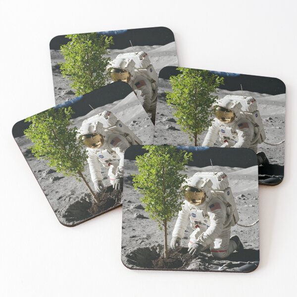 Item preview, Astronaut planting tree on the moon  designed and sold by WiseBow.