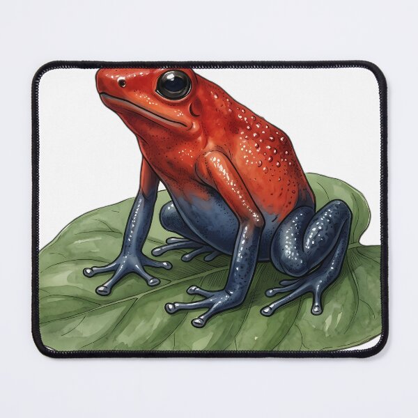 Item preview, Vintage Naturalist Strawberry Poison Frog on a Leaf — Antique Amphibian Print designed and sold by Catch333.