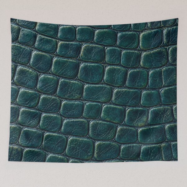 Item preview, Emerald Teal Crocodile Leather Texture – Luxury Reptile Skin Pattern designed and sold by Kaleidoscope Print.