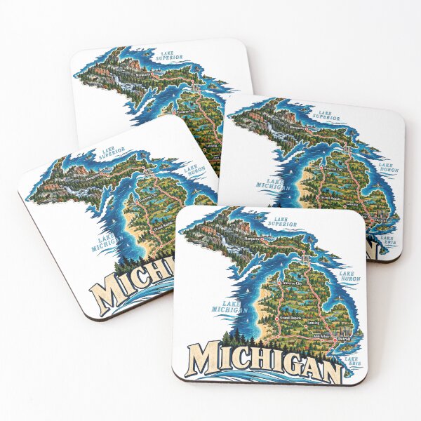 Item preview, Vintage Michigan Travel Souvenir Landmark Gift designed and sold by MichaeIRellov.