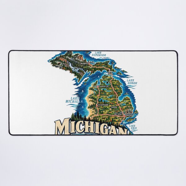 Item preview, Vintage Michigan Travel Souvenir Landmark Gift designed and sold by MichaeIRellov.