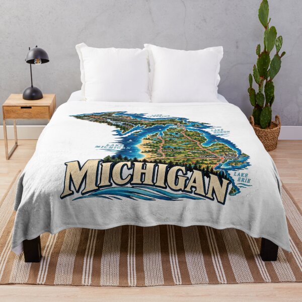Item preview, Vintage Michigan Travel Souvenir Landmark Gift designed and sold by MichaeIRellov.