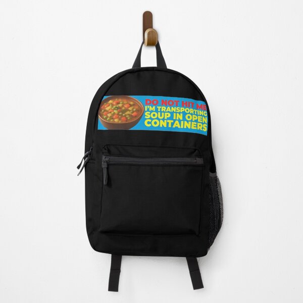 Item preview, Do Not Hit Me I'm Transporting Soup Open Containers Funny Bumper designed and sold by SULALA-cats.