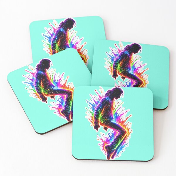 Item preview, Michael Jackson Rainbow Neon Dance Legend Art designed and sold by ExploreAura Studio.