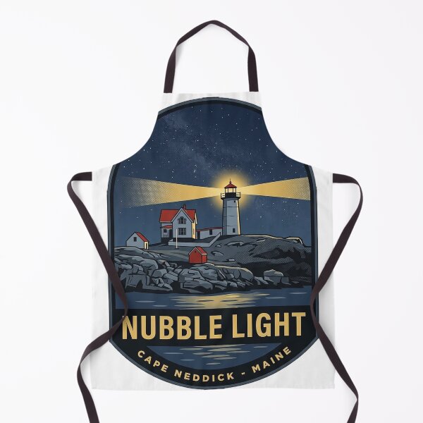 Item preview, Nubble Lighthouse Maine Starry Night Vintage Badge Sticker designed and sold by DetourDgn.