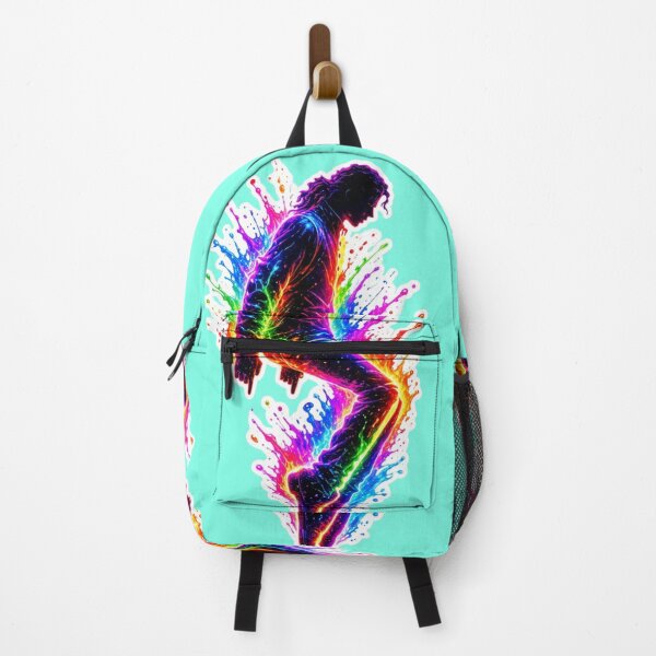 Item preview, Michael Jackson Rainbow Neon Dance Legend Art designed and sold by ExploreAura Studio.