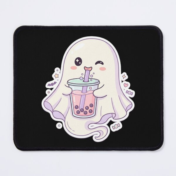 Item preview, Cute Kawaii Ghost Drinking Boba Tea Halloween designed and sold by bvdesignart.
