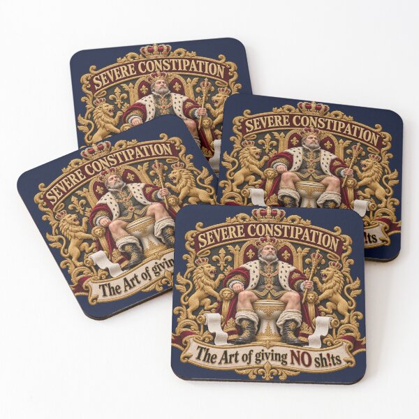 Item preview, Severe Constipation Funny King Embroidery – The Art of Giving NO Sh!ts designed and sold by Emoji Emblems.