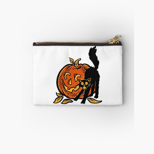 Item preview, Retro Halloween Cat and Pumpkin Graphic designed and sold by OlyvieArt.