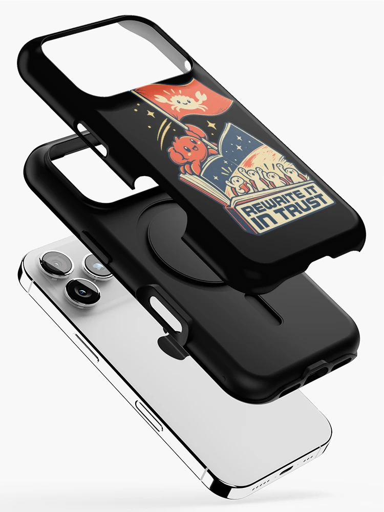Thumbnail 2 of 4, iPhone Case, Rewrite It In Rust Funny Programming designed and sold by PensaPo2.