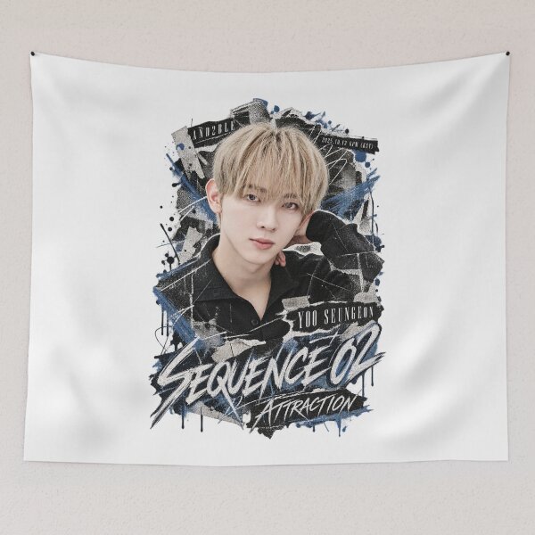 Item preview, Yoo Seungeon Blue Xerox Collage AND2BLE Fan Art designed and sold by Valeree Store.