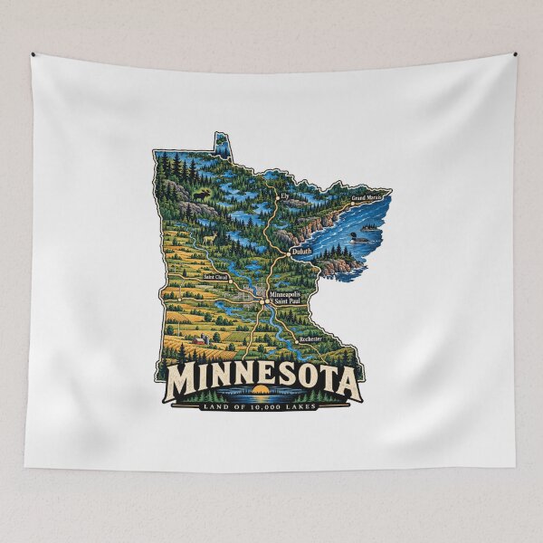 Item preview, Vintage Minnesota Travel Souvenir Landmark Gift designed and sold by MichaeIRellov.