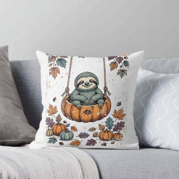 Item preview, Slow Swing Pumpkin Club Cute Sloth T-Shirt — Halloween Sloth Swing designed and sold by AASU247.