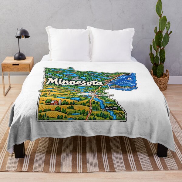 Item preview, Hand Drawn Minnesota Travel Souvenir Landmark Gift designed and sold by MichaeIRellov.