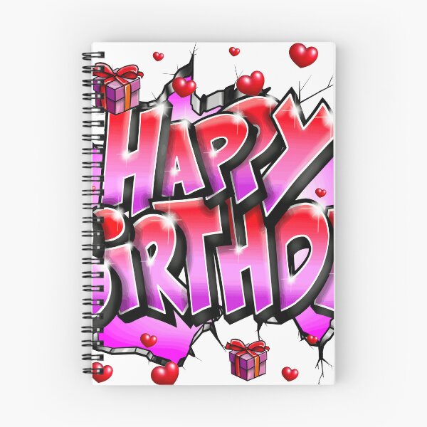 Item preview, HAPPY BIRTHDAY Graffiti Broken Wall Street Art (pink) designed and sold by BlachGallery.