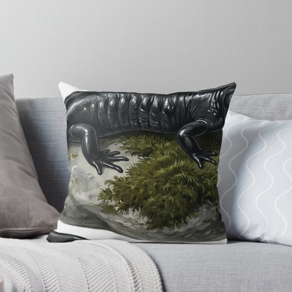 Item preview, Vintage Naturalist Alpine Salamander on a Mossy Pebble — Antique Amphibian Print designed and sold by Catch333.