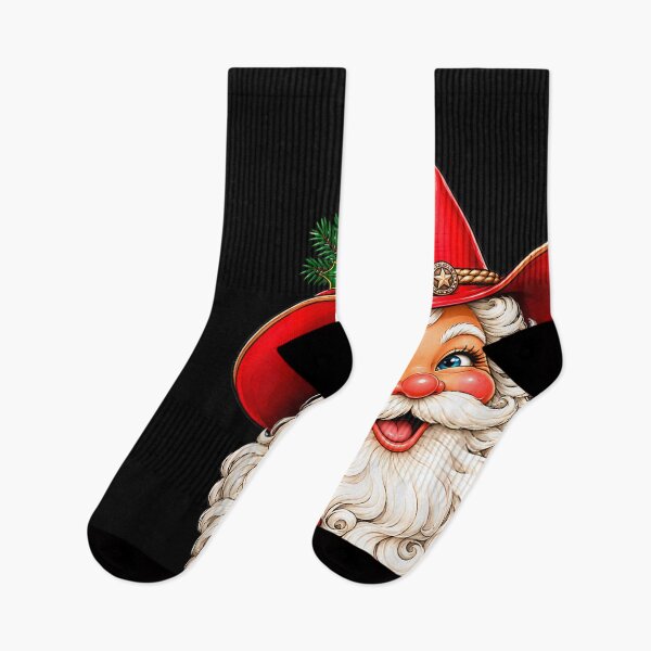 Item preview, Winking Santa in a Red Western Hat designed and sold by LakenDraphil.