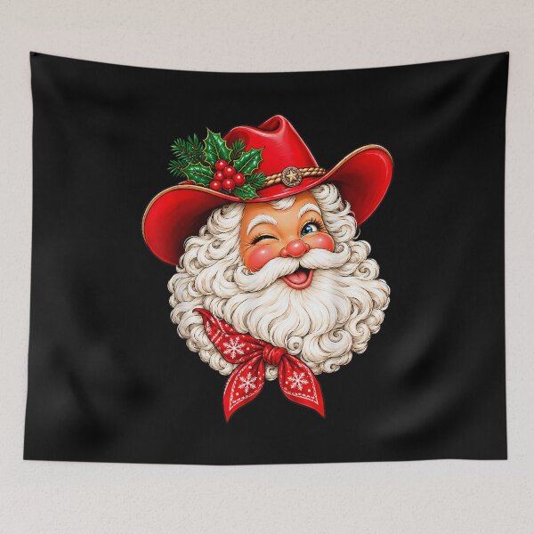 Item preview, Winking Santa in a Red Western Hat designed and sold by LakenDraphil.