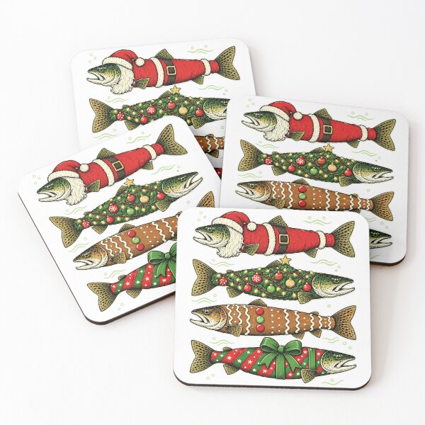 Item preview, Christmas Trout Fishing designed and sold by weirdlittlelap.