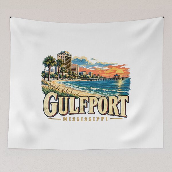 Item preview, Vintage Gulfport Mississippi Travel Souvenir Landmark Gift designed and sold by MichaeIRellov.