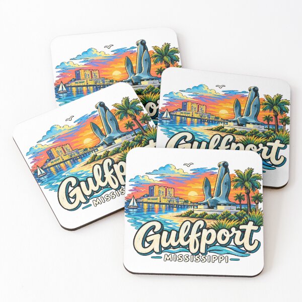 Item preview, Hand Drawn Gulfport Mississippi Travel Souvenir Landmark Gift designed and sold by MichaeIRellov.