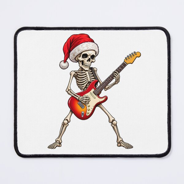 Item preview, Heavy Metal Christmas Skeleton Guitarist designed and sold by zakvisuals.