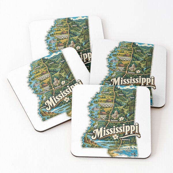Item preview, Vintage Mississippi Travel Souvenir Landmark Gift designed and sold by MichaeIRellov.